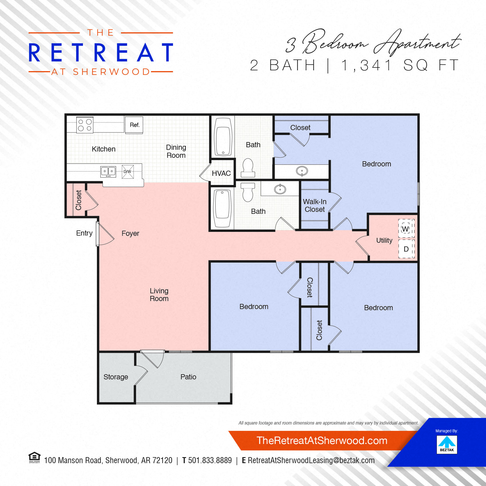 3 Bedroom floor plan